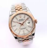  Rolex Datejust 36 3235 Watch Two Tone Rose Gold Silver Motif Face